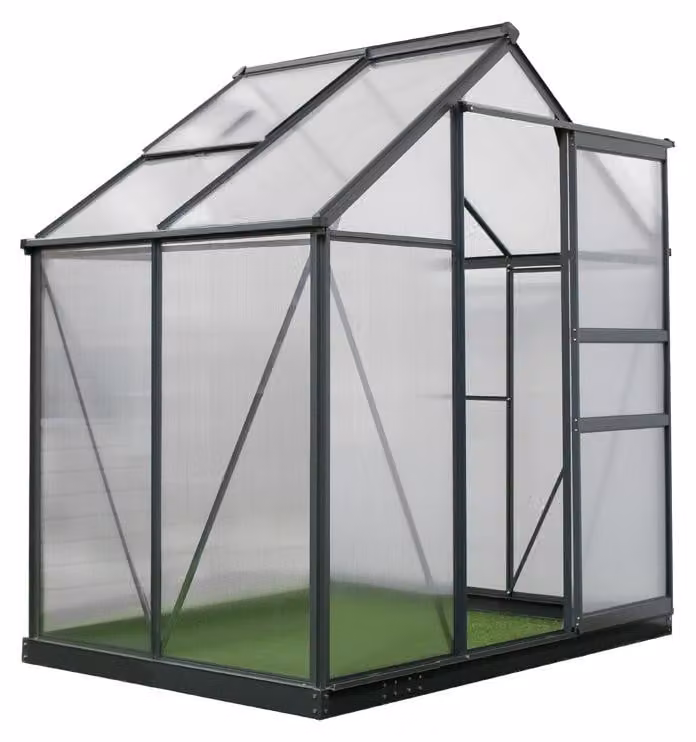 Serra in alluminio Westmann Flora 64 antracite 132x192x202 cm