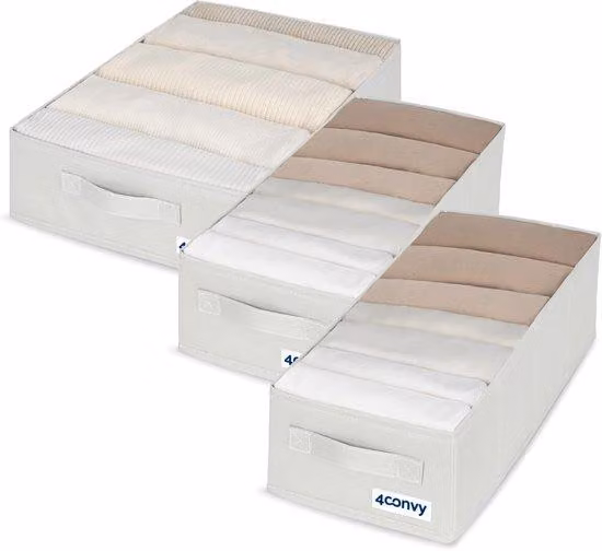 Set di organizer per armadio, contenitore rigido, pieghevole, multiuso