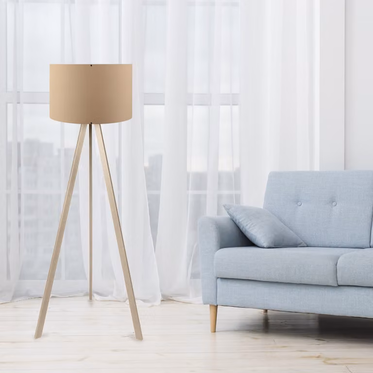 Opviq, AYD-1518, Lampade da terra, Beige, MDF, 38 x 38 x 140 cm
