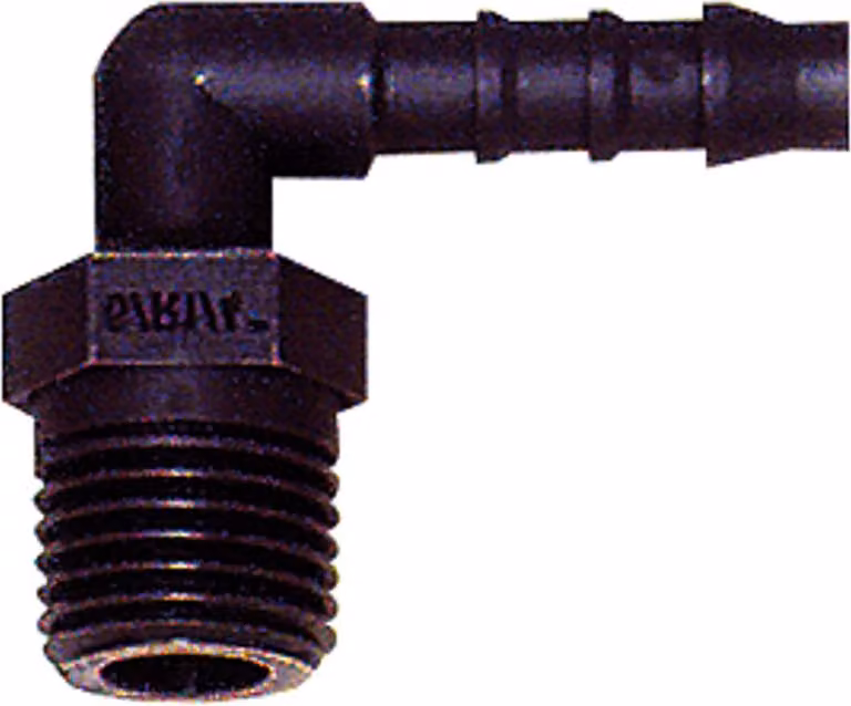 Raccordo a gomito Riegler a vite, R 1/2 a., per tubo LW 12 mm, PA 6