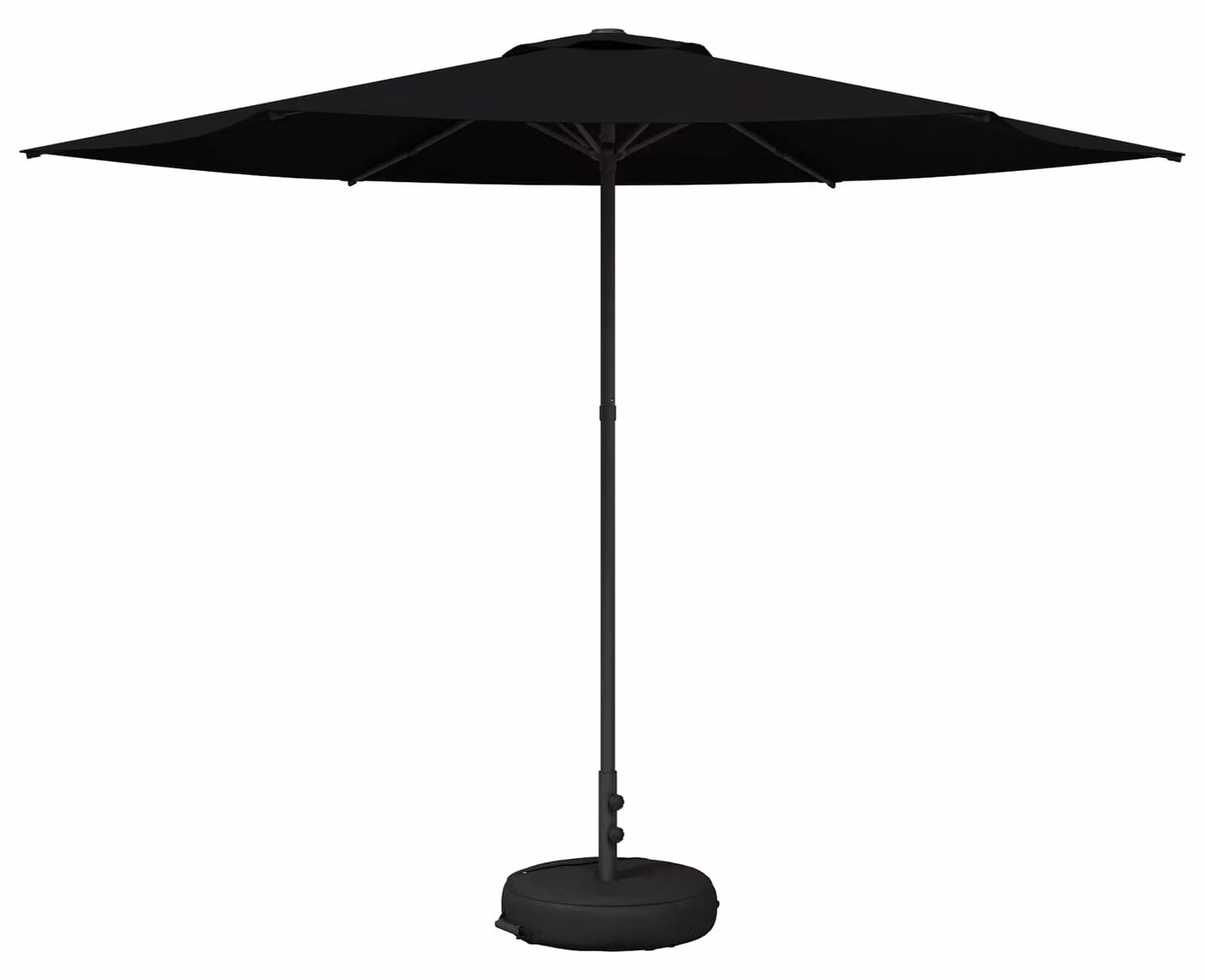 Ombrello da giardino 300 x 300 cm Poliestere Rettangolare Nero
