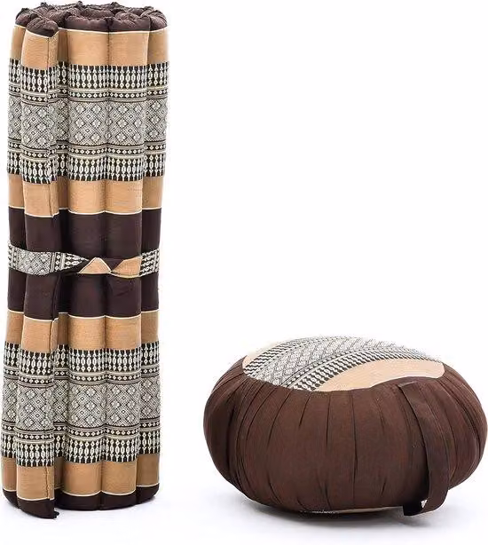 Set di cuscini con zafu e zabuton, imbottitura in kapok