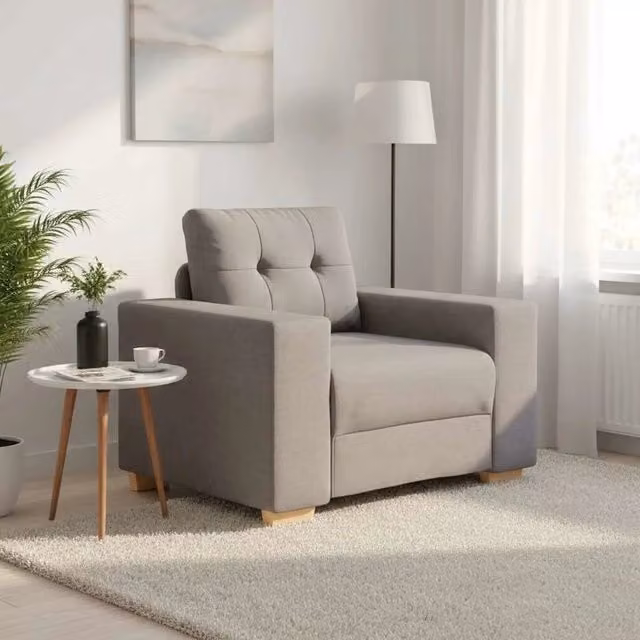 Divano Sedia-Poltrona Tortora 100x78x80 cm in Tessuto