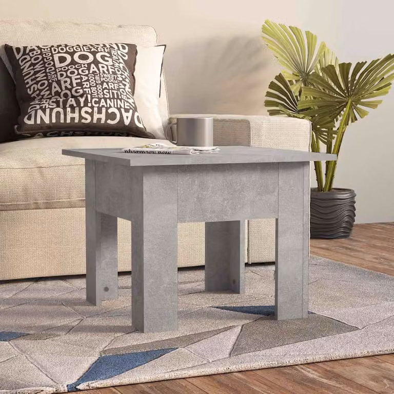 vidaXL Tavolino da Caffè Moderno Grigio, L/P/H: 55 x 55 x 42 cm