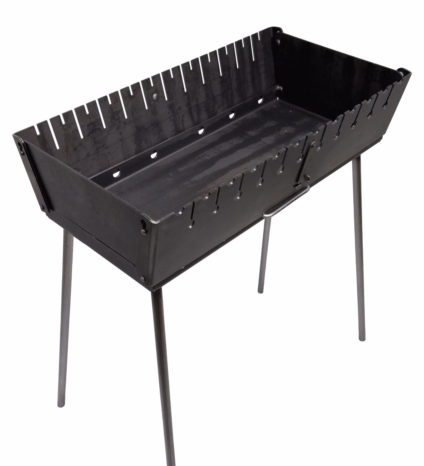 GOROCH Griglia per barbecue pieghevole in acciaio da 2 mm, adatta per 12 spiedini: robusta, resistente e ideale per giardino e barbecue