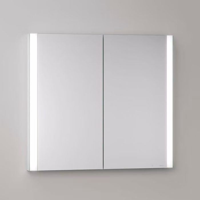 Mobiletti specchio a incasso LED Keuco Royal Metis, dimensioni 80 x 71 cm, con 2 ante, modello francese