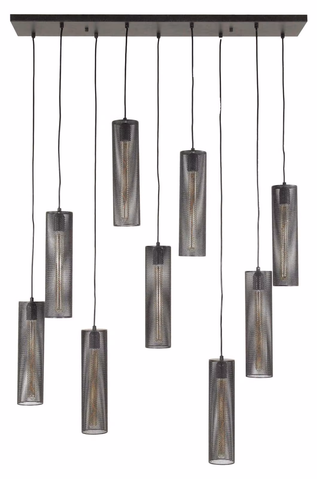 FURNLUX Lampada da soffitto Tubo Nero 100 cm / Colore principale: Nero / Dimensioni: 100 x 150 x 30 cm