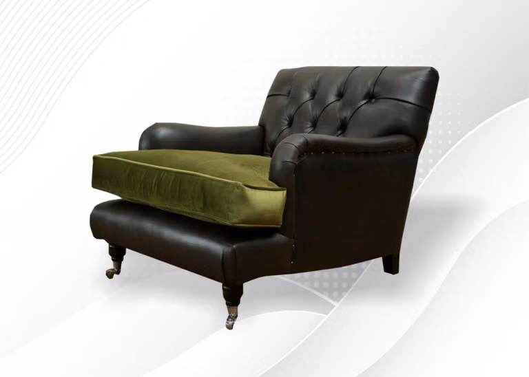 Chesterfield Design Sessel Couch Polster Luxus Textil Couchen 1 Sitzer Lounge