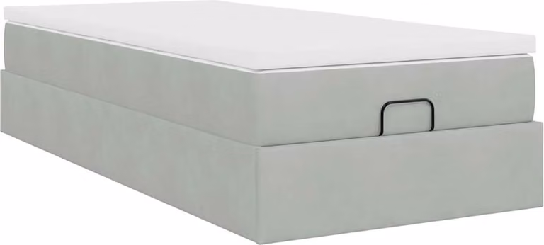 Struttura Letto Pouf con Materasso 80x200 cm in Velluto