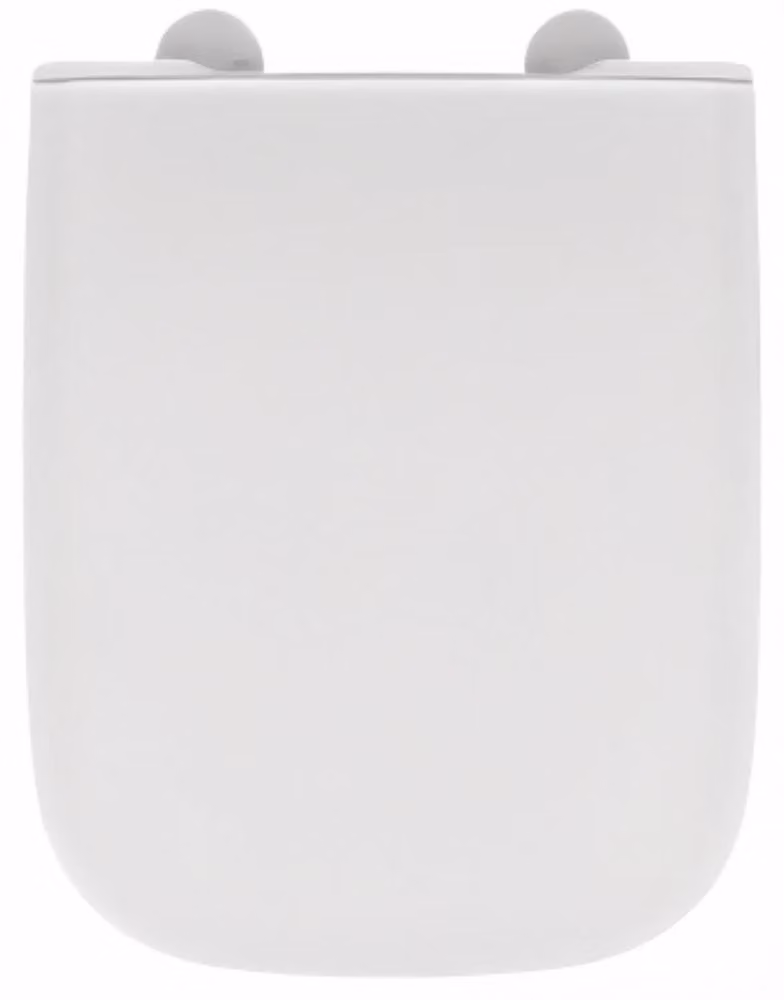 Schläfer 4649106 - Sedile Copriwater slim Ideal Standard Serie I Life A originale (T481201), Tavoletta WC in Termoindurente Bianco Lucido, Cerniere in Acciaio, Ricambio con Forma Dedicata, 44 x 36 cm