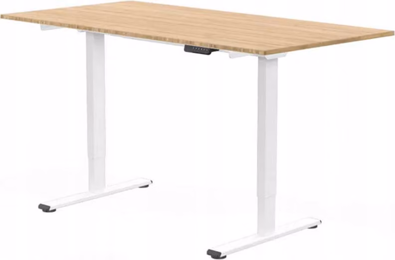 Tavolo elettrico EN1W-EUV3, telaio a T con ganci, senza piano, bianco