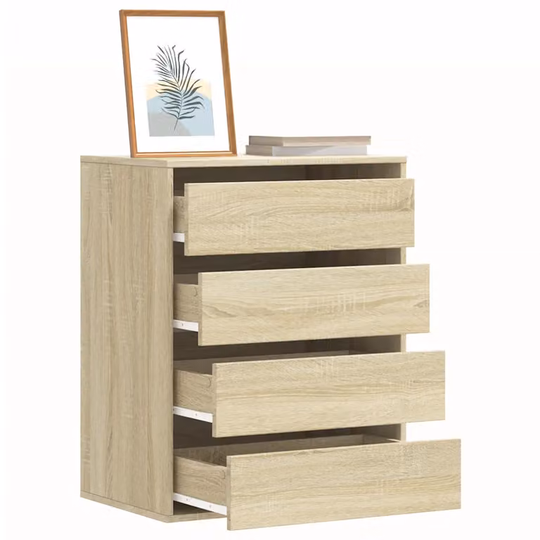 Cassettiera Angolare vidaXL in Legno Multistrato Rovere Sonoma, L 60 cm x P 41 cm x H 76 cm