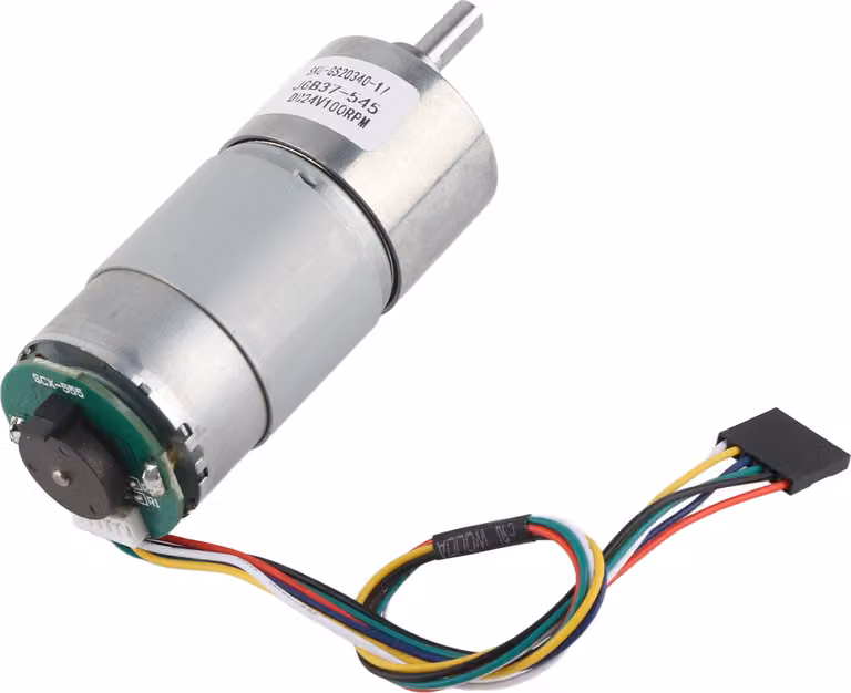 Motore a ingranaggi epicicloidali di grandi dimensioni con encoder, alimentazione 12/24V, motore a riduzione di velocità (24V, 100 RPM)