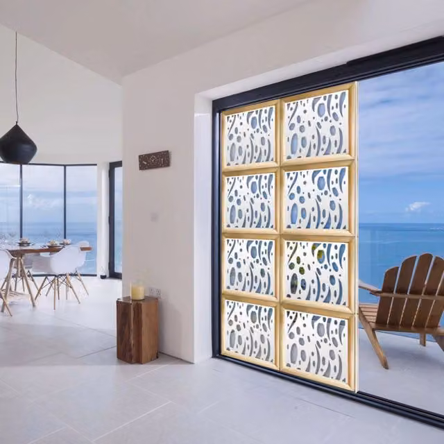 MISTRAL Moduli Decorativi in Legno e PVC, Colore: Bianco, L/P/H: 98 x 98 x 64 cm