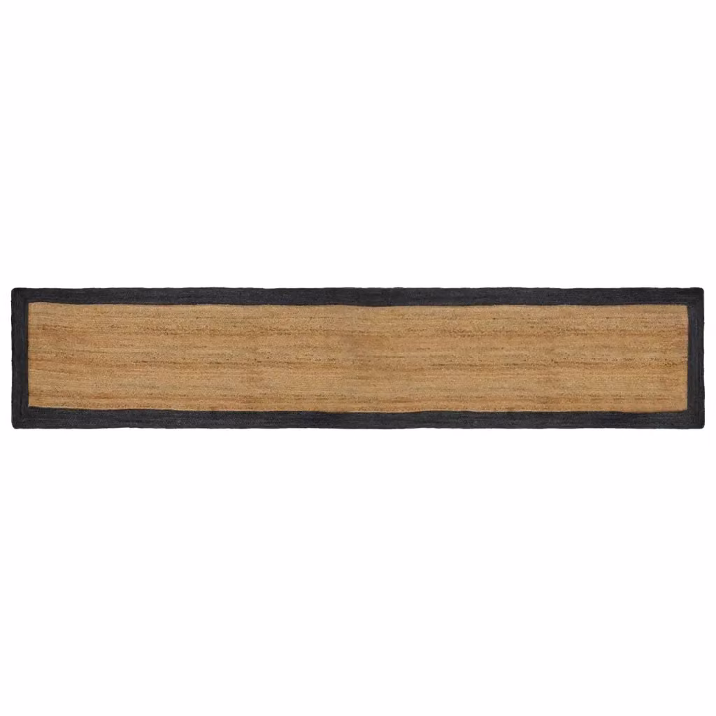 Tappeto rettangolare in juta lavabile Grigio, L: 80 cm x P: 400 cm – 2