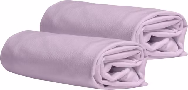 DaunenStep Set di 2 federe copricuscino in jersey Vivacolor bianche con chiusura a zip