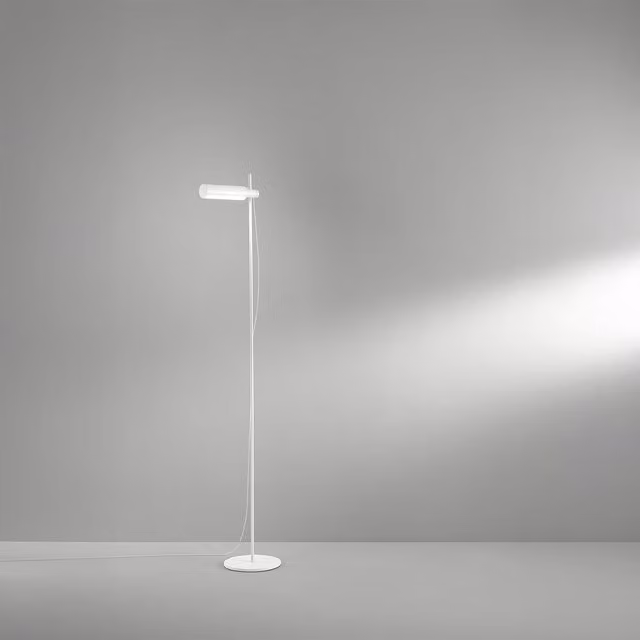 Lampada da terra LED Perenz Ultima, regolabile e dimmerabile, in metallo bianco o nero