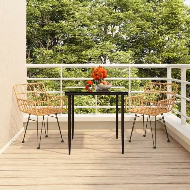 Set da Pranzo da Giardino 3 pz in Polyrattan 3157845
