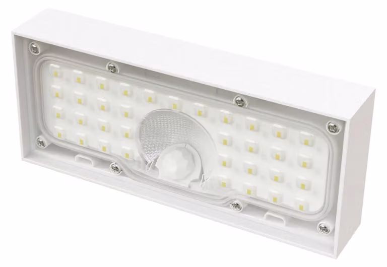 EMOS LED lampada solare BRIXO con rilevatore di movimento, per casa/giardino, raggio d'azione del sensore 7m/120°, 2 modalità di illuminazione, 900lm, bianco neutro, bianco, ZG165S
