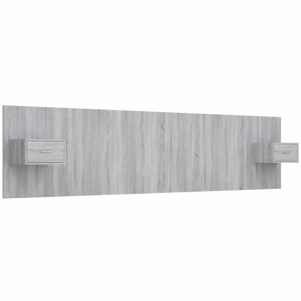 Testiera Letto con Comodini Integrati vidaXL in Legno Multistrato Grigio – 2