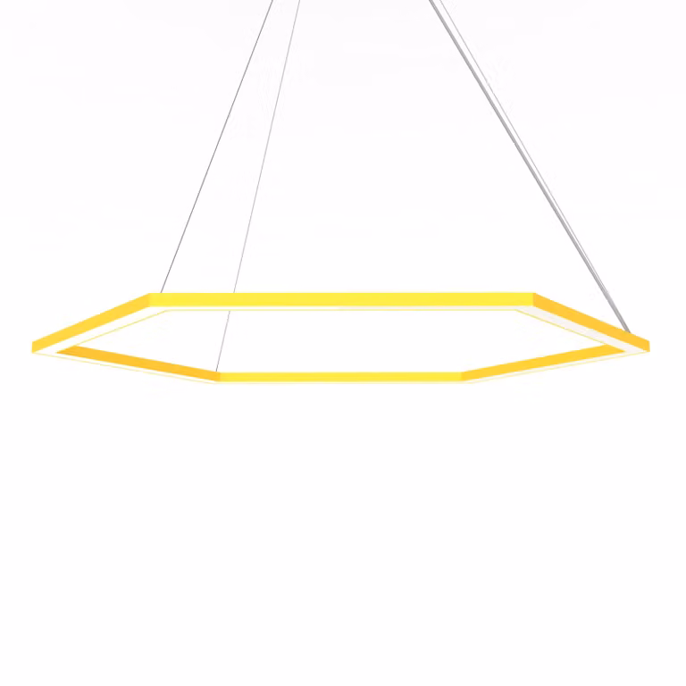 Lampada A Sospensione Esagono D90 Monocolore Opaca