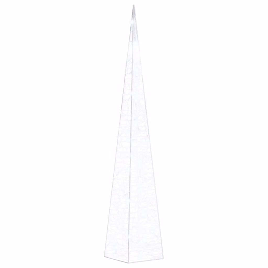 Cono di Luce LED Acrilico Decorativo Bianco Freddo 90 cm