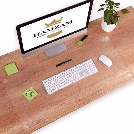 Desk pad trasparente HAMZAM in materiale ecocompatibile L 90 cm x P 40 cm x H 0,15 cm