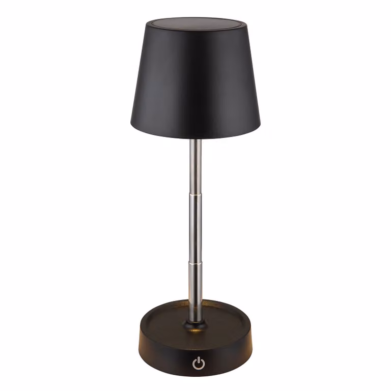 Lampada da tavolo senza fili con batteria ricaricabile Touch Dimmer Lampada da tavolo dimmerabile Nero 58446B