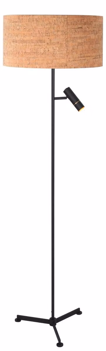 Lampada da terra - nero - Stang - metallo tessile - Ø 40cm - LED_E27 - 4833ZW - Steinhauer