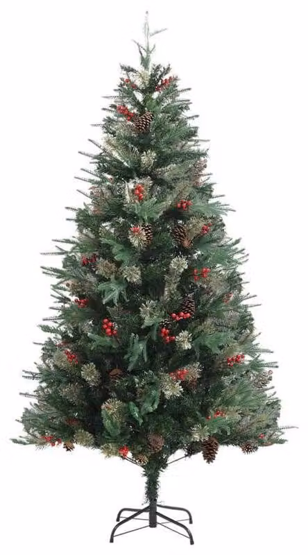 Albero di Natale – Albero di Natale artificiale – Albero di Natale decorativo – Abete verde – 195 cm – Materiale PVC e PE realistico