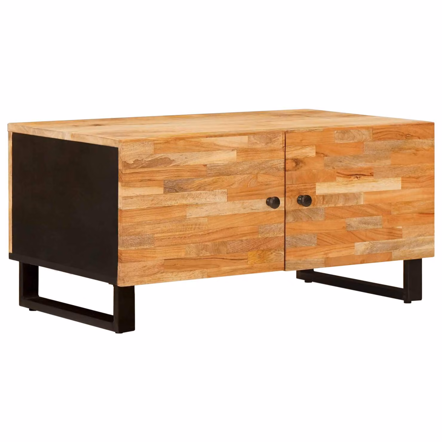 vidaXL Tavolino da salotto rettangolare in legno di mango marrone L: 80 cm, P: 50 cm, H: 40 cm