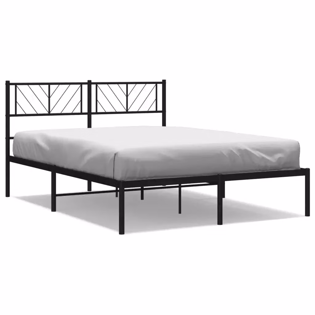vidaXL Giroletto con Testiera in Metallo Nero L/P/H: 200 x 140 x 90 cm – 2