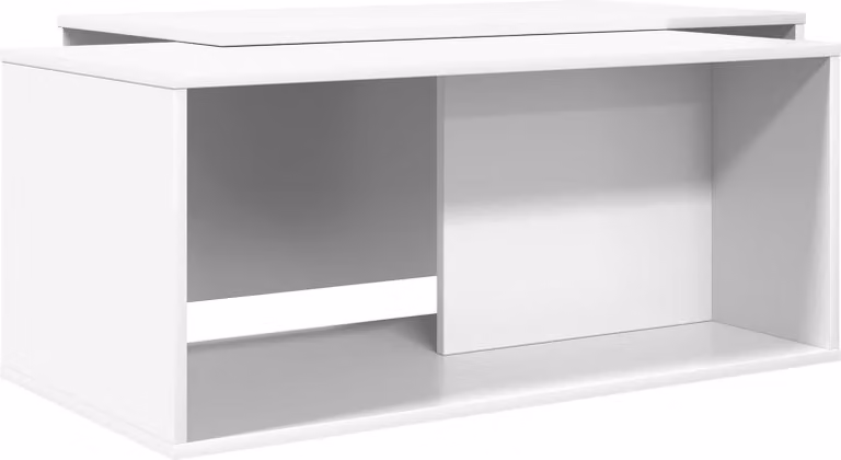 Set di Tavolini da Caffè 2 pcs Bianco Legno multistrato