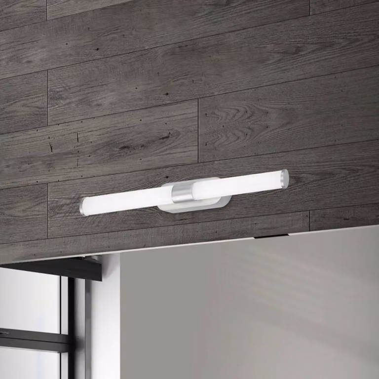Briloner Applique da parete Runt, Alluminio / Grigio / Zincato, Bagno, Plastica, Moderno, Applique