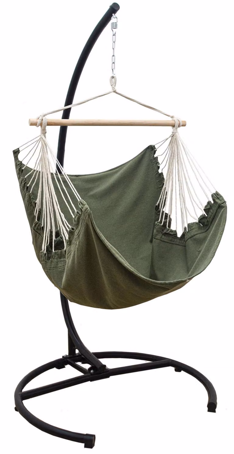 Sedia sospesa XL con struttura per esterni - supporto per sedia sospesa 210cm con sedia relax