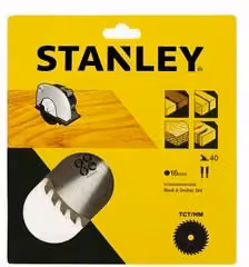 Lama a disco per sega circolare e troncatrice Stanley STA13145, diametro 190 mm, 40 denti, colore argento