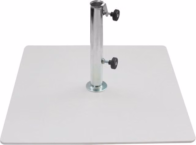 Base per Ombrellone da Giardino 30 Kg per Tubi Ø45mm in Metallo Bianco