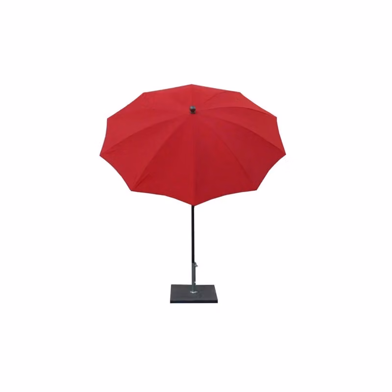 Ombrellone Kronos Maffei in poliestere e acciaio con protezione UPF 50+, colore rosso, Diametro: 250 cm – 2