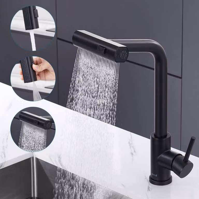 Rubinetto da cucina con doccetta e rotazione a 360°