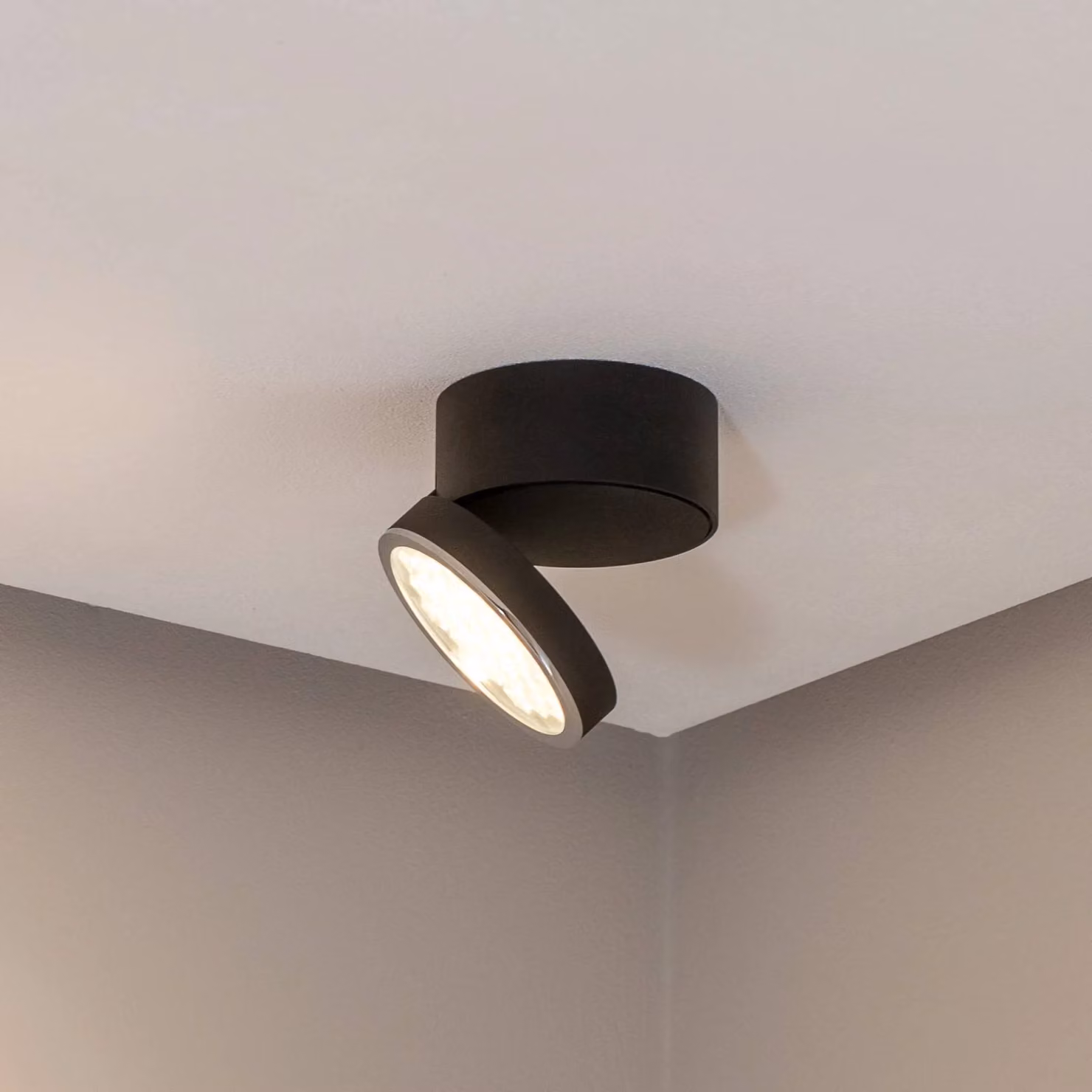 BEGA Bega Faretto LED da soffitto 51312.5 metallo nero DALI orientabile 51.312,, dimmerabile, Nero, Soggiorno / Sala da pranzo, Alluminio, Moderno