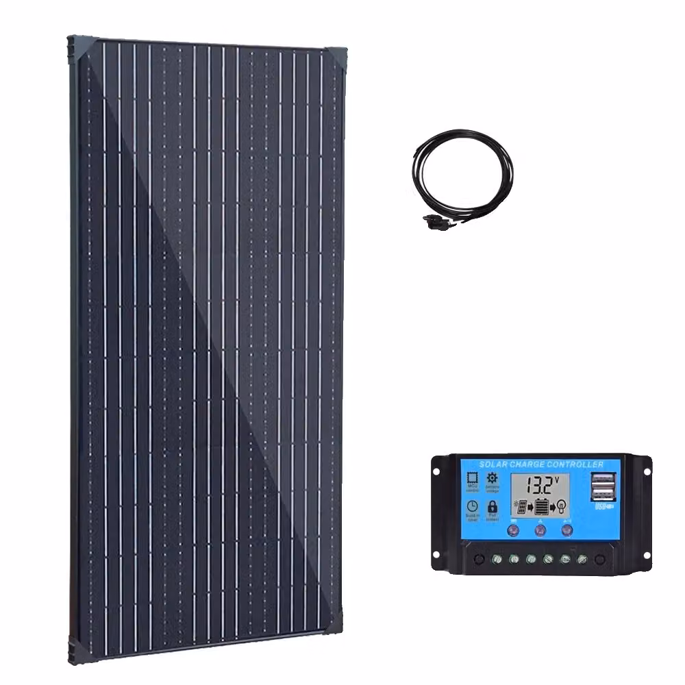 Sistema solare, potenza 150W o 300W, alta efficienza, kit nero 150 W