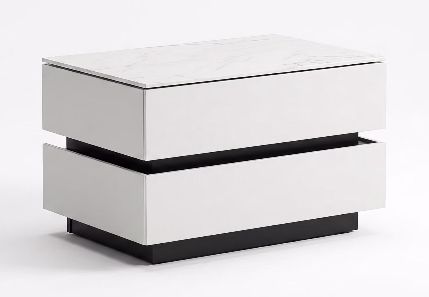 Tavolino da notte moderno, grigio, design elegante