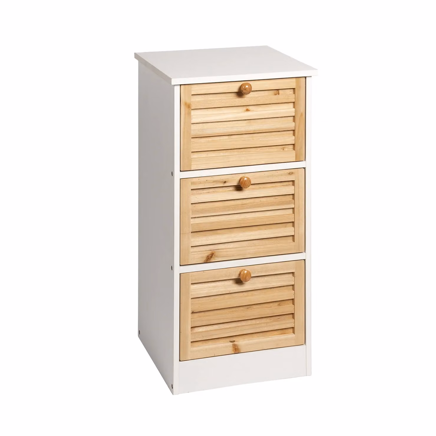 Vestiamo Casa Cassettiera Multiuso 3 Cassetti in Legno di Abete Linea Woodhandy H 63,5 x L 31,5 x P 30 cm – 1