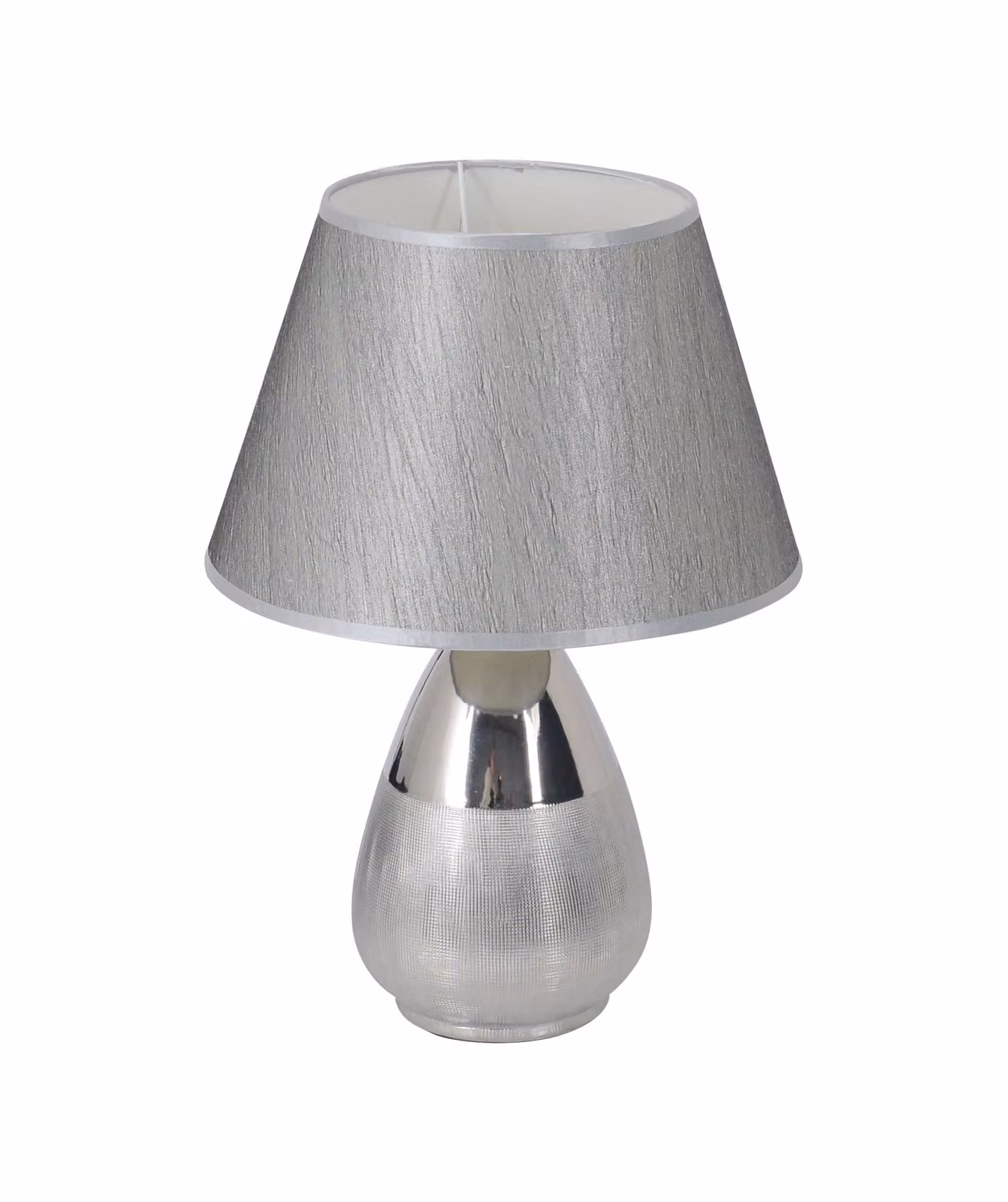 Lampada da tavolo Näve - Materiale: metallo, tessuto - Colore: argento; 3138059