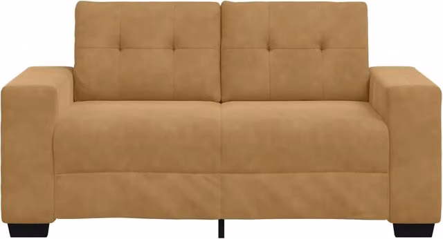 Divano | Divano da soggiorno | Sofa a due posti con cuscino Marrone Velluto