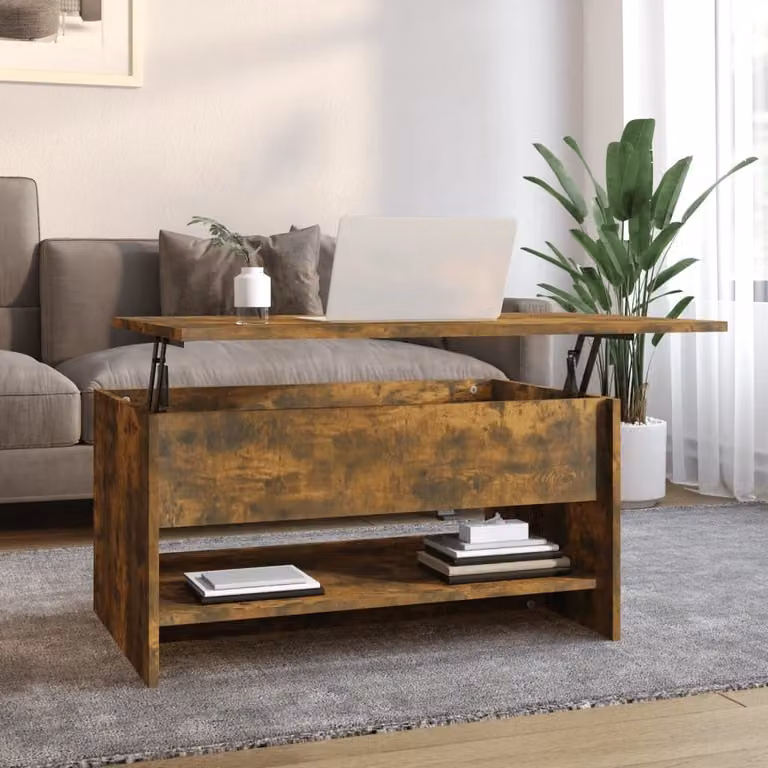 Maison Exclusive - Tavolino in rovere affumicato 80x50x40 cm Materiale ligneo
