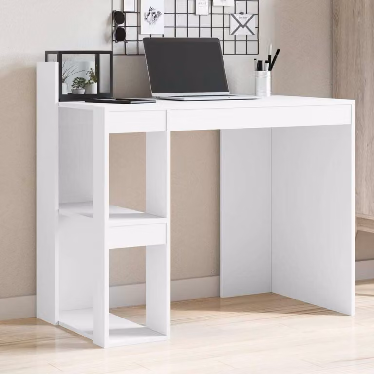 Maison Exclusive - Scrivania bianca 103,5x56,5x94 cm Materiale ligneo