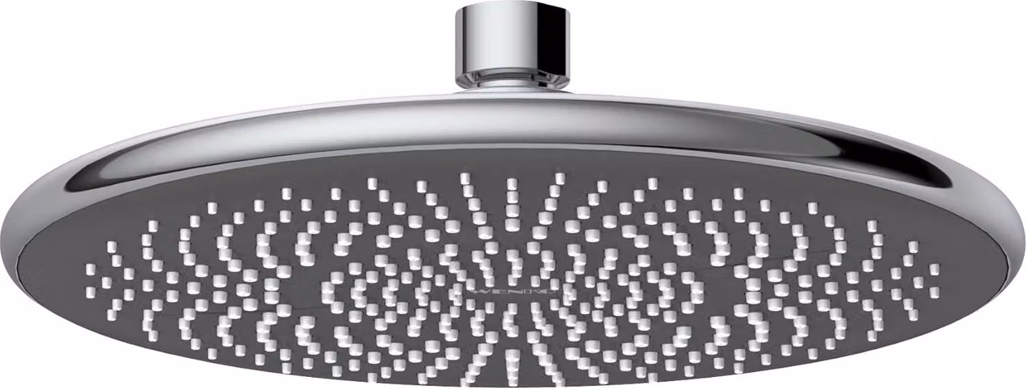 Soffione a pioggia a risparmio idrico - Risparmio d'acqua del 40% - Soffione universale - Sostenibile - Ø 225 mm - Soffione cromato in ottone/ABS con filtro