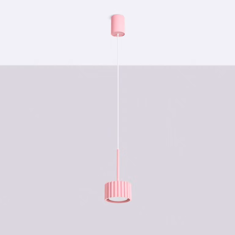 Lampada a sospensione AURA 1 rosa Gx53 1xGx53 10W alluminio 125x10x10 cm Sollux Lighting
