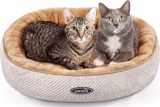 Cuscino per gatti, letto per gatti, pieghevole, per gatti o piccoli cani, morbido, peloso piuma sintetica 55 x 15 cm